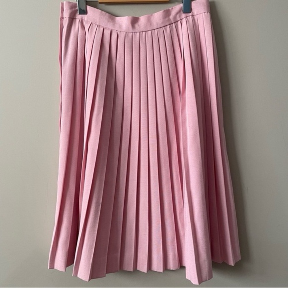 Vintage 80s does 50s Pleated Pink Skirt Size XL